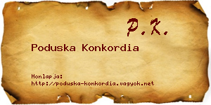Poduska Konkordia névjegykártya